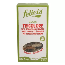  Felicia Bio rizs fusilli trikolor gluténmentes tészta 250 g