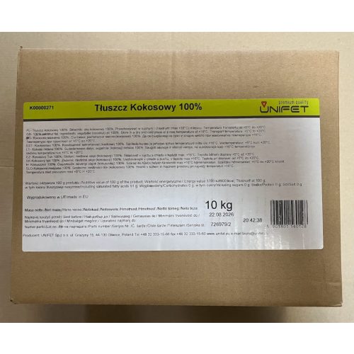Kókuszolaj 10kg Unifet lédig