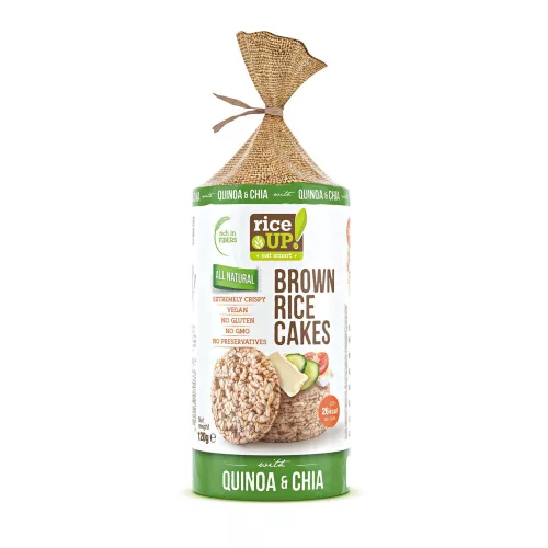 Rice Up Szelet chia mag & quinoa 120g puffasztott teljes kiőrlésű barna rizs