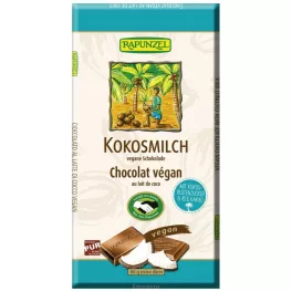   BIO Kókusztejes csokoládé 80g Rapunzel kókuszvirágcukorral, vegán