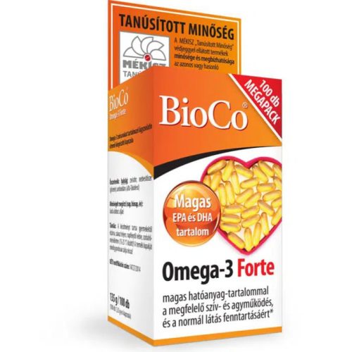 BioCo Omega-3 Forte Megapack 100db lágyzselatin ct