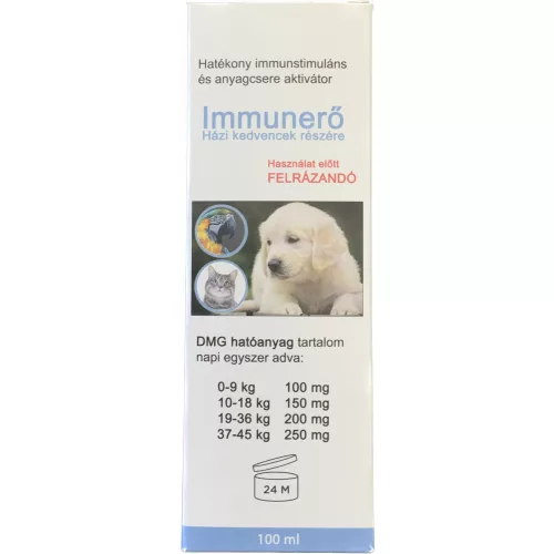 Immunerő 100ml Házi kedvencek részére (DMG+Lactoferrin+Taurin+B12)