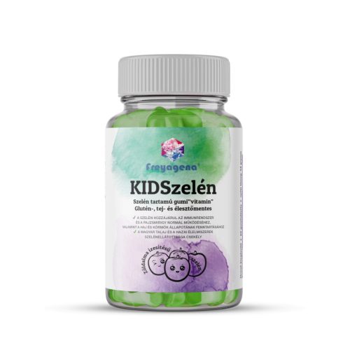 Freyagena KIDSzelén 54g -szelén tartalmú gumi"vitamin" zöldalma 60db gumict