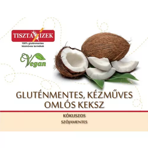 Kókuszos omlós keksz 150g Tiszta Ízek gluténmentes, kézműves