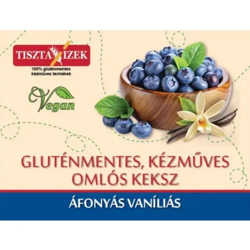 Áfonyás vaníliás omlós keksz 150g Tiszta Ízek gluténmentes, kézműves