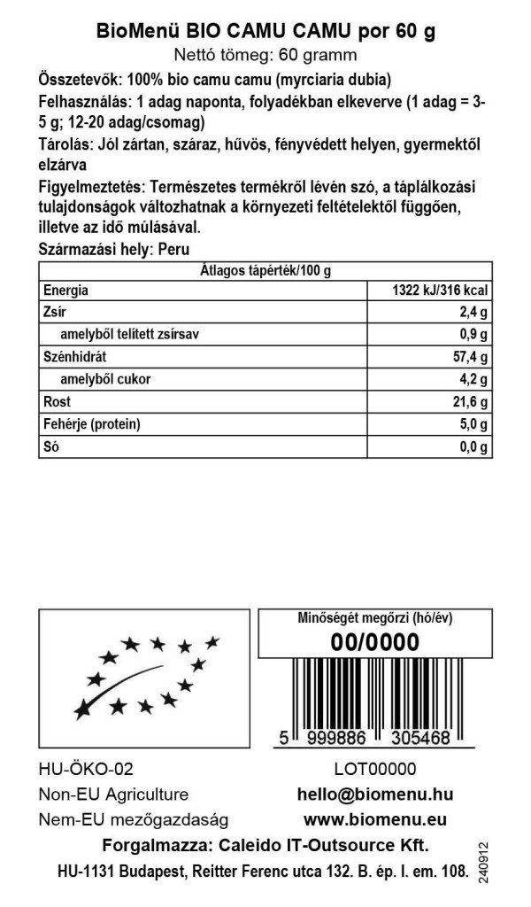 BioMenü BIO CAMU CAMU por 60 g