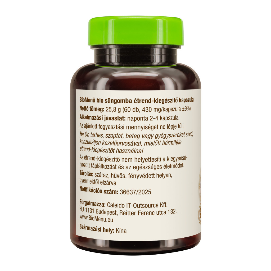BioMenü BIO SÜNGOMBA kapszula 60 db
