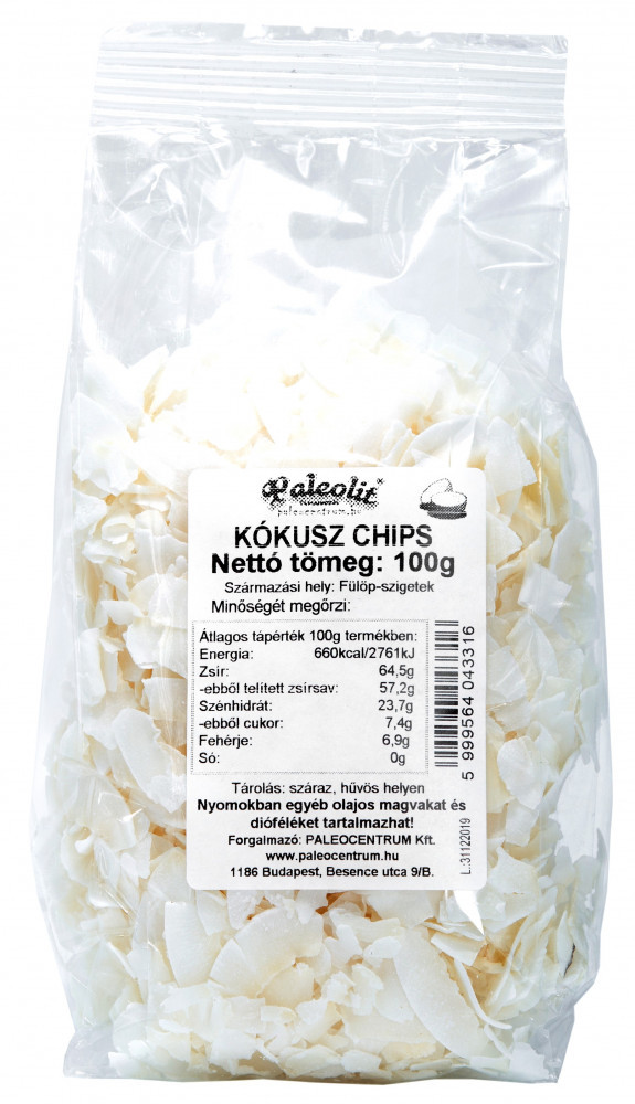 Paleolit Kókusz chips 100g Paleolit Kókusz chips 100g