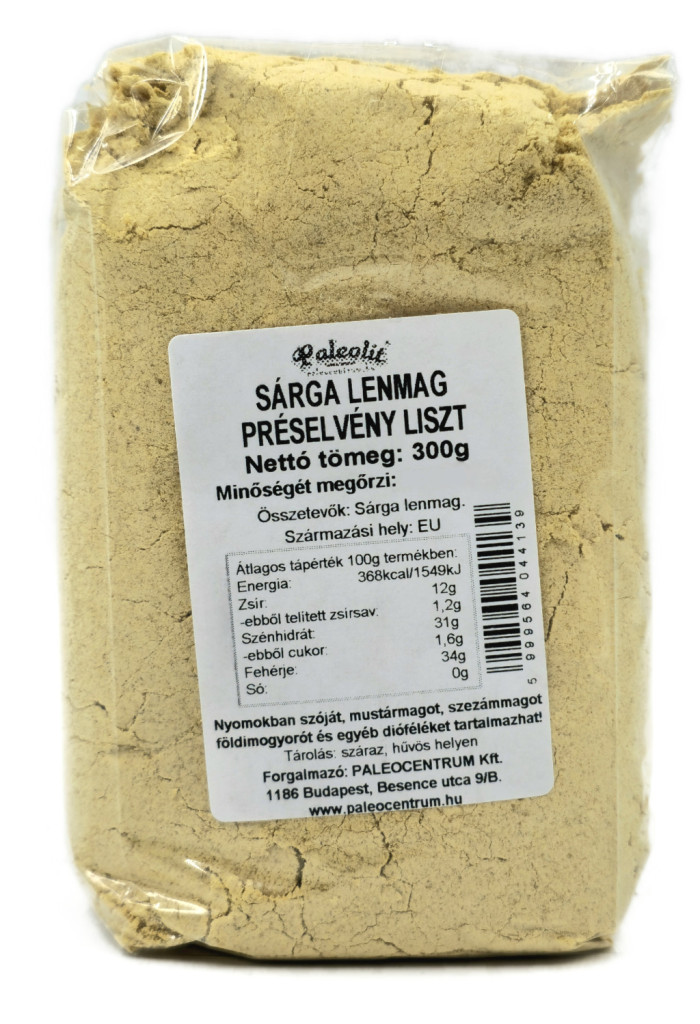 Paleolit Sárga lenmagliszt 300g préselvényből BOPP